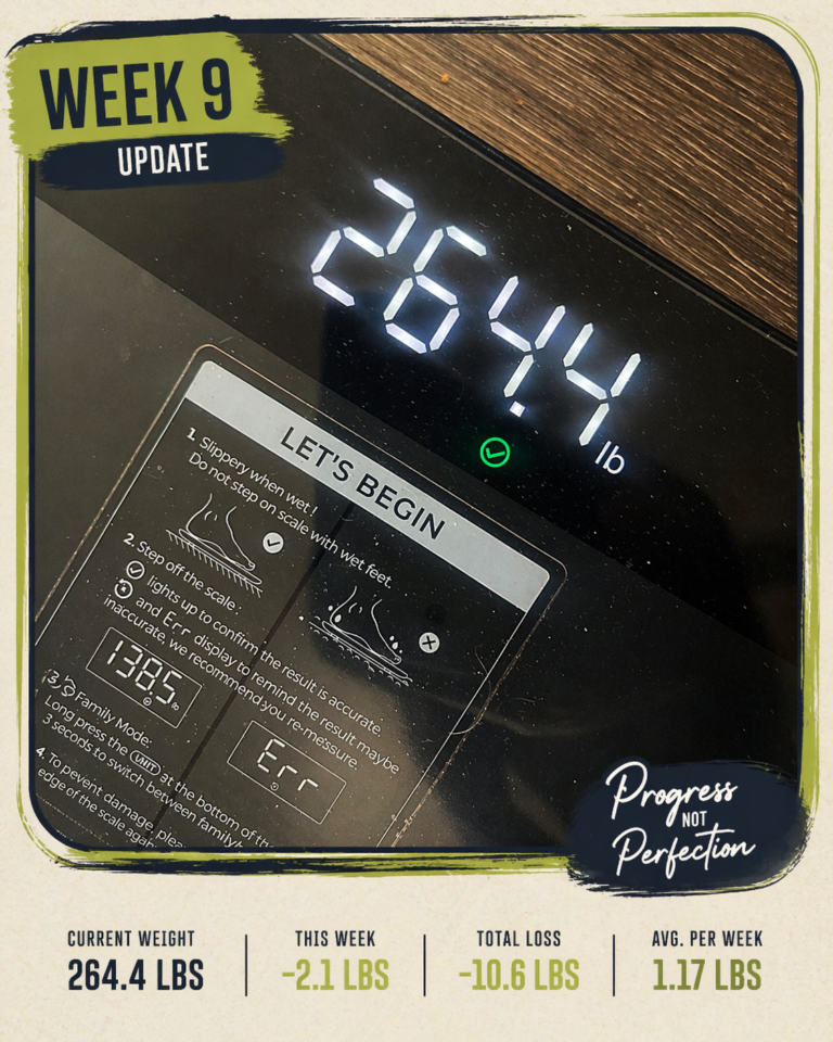 Week 9 Weight Loss Update: Down to 264.4 lbs on Zepbound